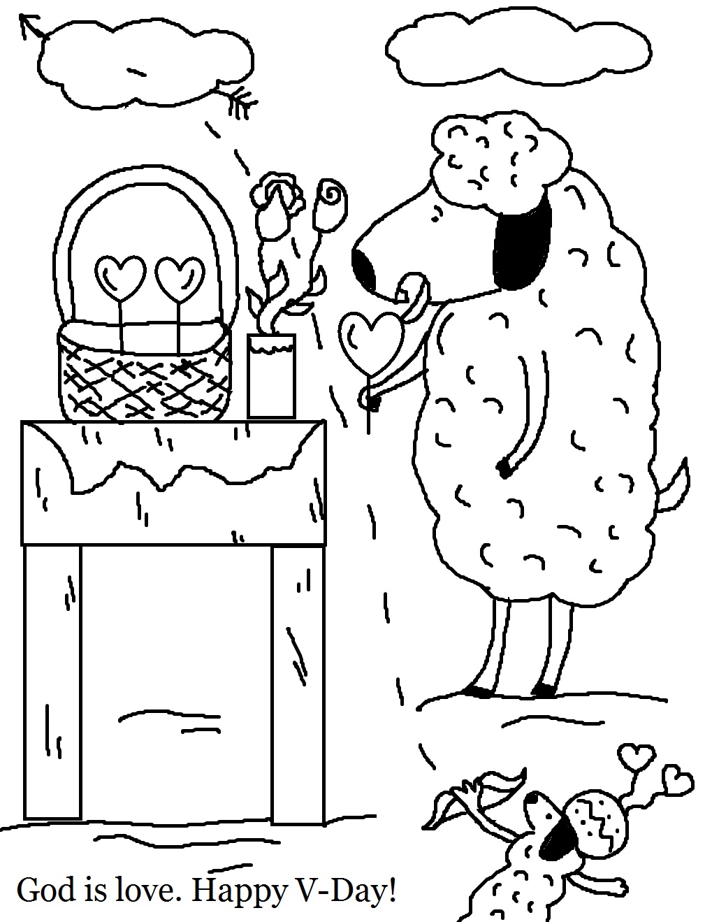 Valentine's Day Coloring Pages For Sunday School